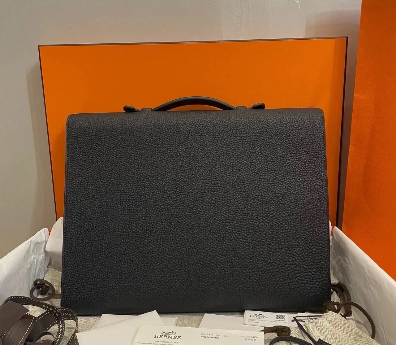 高仿 Hermès 愛馬仕黑色 Togo 皮手提包公事包怎麼樣？細節、手感與實用性全面解析 精品圖 4
