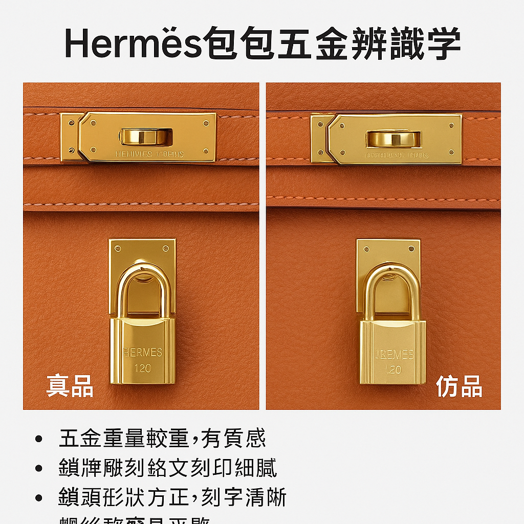 Hermès 包包五金辨識教學｜從細節看出真偽差異的六大重點